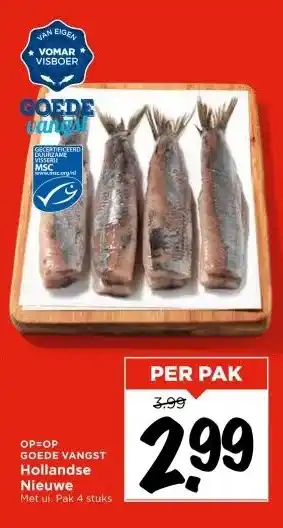 Vomar Voordeelmarkt GOEDE VANGST Hollandse Nieuwe aanbieding