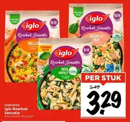 Vomar Voordeelmarkt DIEPVRIES Iglo Roerbak Sensatie aanbieding