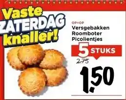 Vomar Voordeelmarkt Versgebakken Roomboter Picolientjes aanbieding