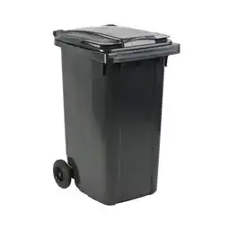 Bol.com Kliko Kunststof Afval Rolcontainer Mini - Prullenbak - 240 Liter Inhoud - Grijs aanbieding