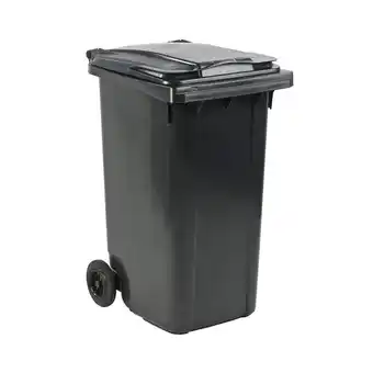 Bol.com Kliko Kunststof Afval Rolcontainer Mini - Prullenbak - 240 Liter Inhoud - Grijs aanbieding