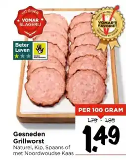 Vomar Voordeelmarkt Gesneden Grillworst aanbieding