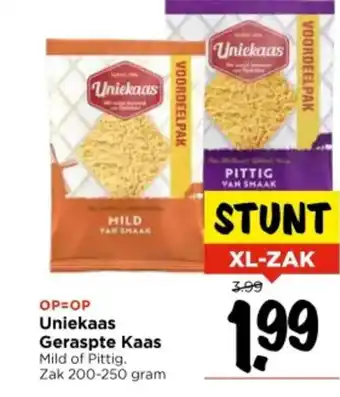 Vomar Voordeelmarkt Uniekaas Geraspte Kaas aanbieding