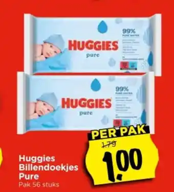 Vomar Voordeelmarkt Huggies Billendoekjes Pure aanbieding