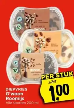 Vomar Voordeelmarkt Diepvries G'woon Roomijs aanbieding