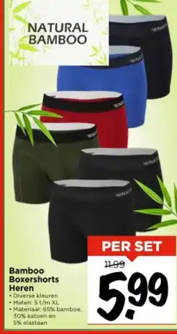 Vomar Voordeelmarkt Bamboo Boxershorts Heren aanbieding