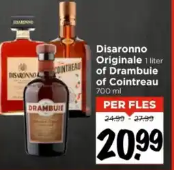 Vomar Voordeelmarkt Disaronno Originale 1 liter of Drambuie of Cointreau 700 ml aanbieding