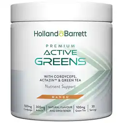 Holland & Barrett Holland & Barrett Premium Active Greens Mango - 300g aanbieding