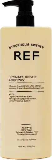 Bol.com REF Stockholm - Ultimate Repair Shampoo - 1000 ml - Beschadigd Haar - Haarverzorging - Shampoo aanbieding