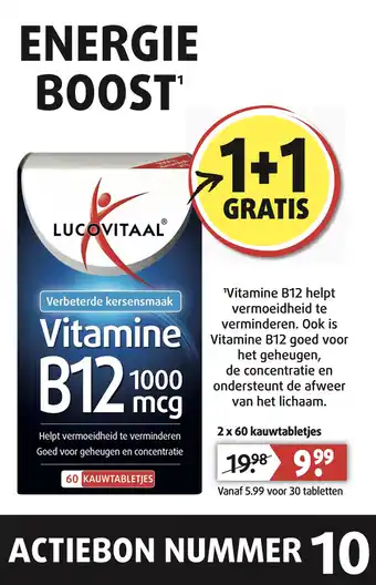 Lucovitaal Vitamine B12 1000 mcg aanbieding