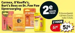 Kruidvat Carmex, O'Keeffe's, Burt's Bees en Dr. Paw Paw Lipverzorging aanbieding