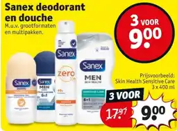 Kruidvat Sanex deodorant en douche aanbieding