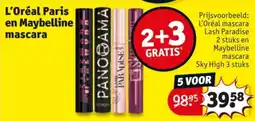 Kruidvat L'Oréal Paris en Maybelline mascara aanbieding