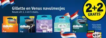 Kruidvat Gillette en Venus navulmesjes aanbieding