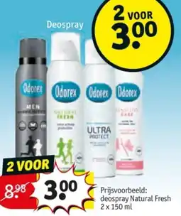 Kruidvat Deospray natural fresh aanbieding