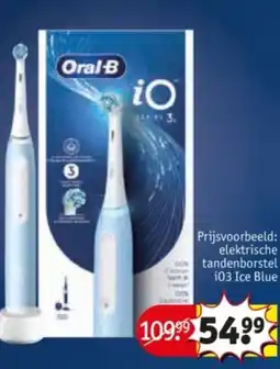 Kruidvat elektrische tandenborstel i03 Ice Blue aanbieding