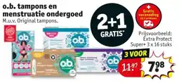 Kruidvat o.b. tampons en menstruatie ondergoed aanbieding