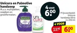Kruidvat Unicura en Palmolive handzeep aanbieding