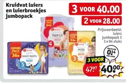 Kruidvat Kruidvat luiers en luierbroekjes jumbopack aanbieding