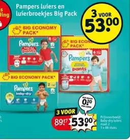 Kruidvat Pampers luiers en luierbroekjes Big Pack aanbieding