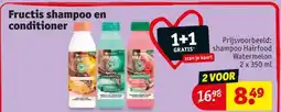 Kruidvat Fructis shampoo en conditioner aanbieding