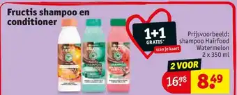 Kruidvat Fructis shampoo en conditioner aanbieding
