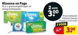 Kruidvat Kleenex en Page aanbieding