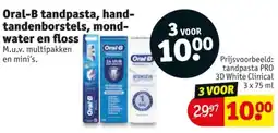 Kruidvat Oral-B tandpasta, hand tandenborstels, mond water en floss aanbieding