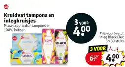 Kruidvat Kruidvat tampons en inlegkruisjes aanbieding