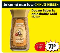 Kruidvat Douwe Egberts oploskoffie Gold aanbieding