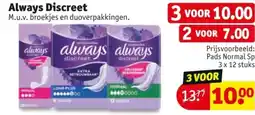 Kruidvat Always Discreet aanbieding