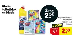 Kruidvat Glorix toiletblok en bleek aanbieding
