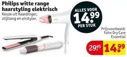 Kruidvat Philips witte range haarstyling elektrisch aanbieding