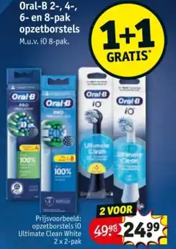 Kruidvat Oral-B 2, 4, 6 en 8 pak opzetborstels aanbieding