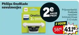 Kruidvat Philips OneBlade navulmesjes aanbieding