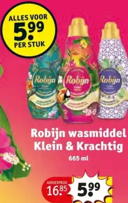 Kruidvat Robijn wasmiddel Klein & Krachtig aanbieding