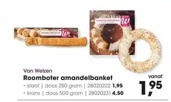 HANOS Van Welzen Roomboter Amandelbanket aanbieding