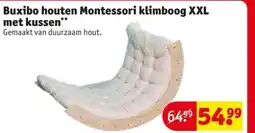 Kruidvat Buxibo houten Montessori klimboog XXL met kussen aanbieding