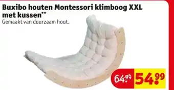 Kruidvat Buxibo houten Montessori klimboog XXL met kussen aanbieding