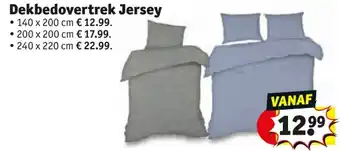Kruidvat Dekbedovertrek Jersey aanbieding