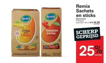 Sligro Remia Sachets en sticks aanbieding