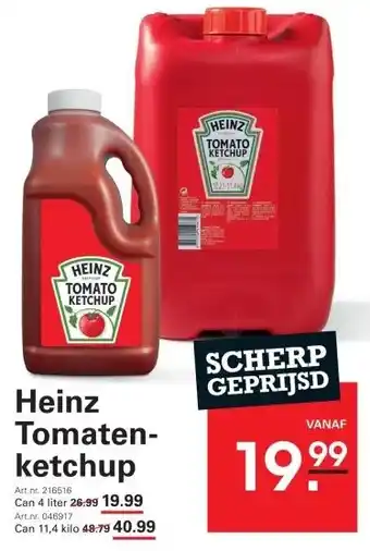 Sligro Heinz Tomaten- ketchup aanbieding