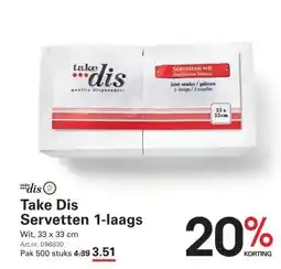 Sligro Take Dis Servetten 1-laags aanbieding