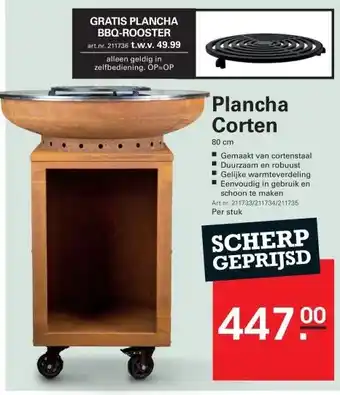 Sligro Plancha Corten aanbieding