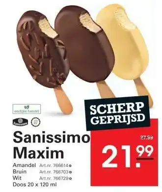 Sligro Sanissimo Maxim aanbieding