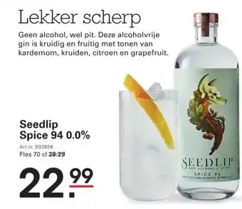 Sligro Seedlip Spice 94 0.0% aanbieding