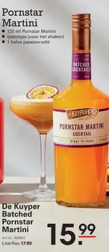 Sligro De Kuyper Batched Pornstar Martini aanbieding