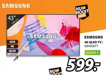 Expert SAMSUNG 4K QLED TV | QE43Q67T aanbieding