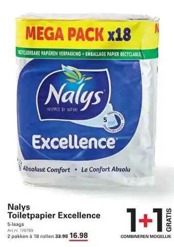 Sligro Nalys Toiletpapier Excellence aanbieding