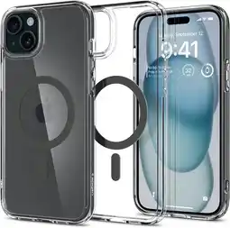 Amazon Spigen Ultra Hybrid MagFit Case Compatibel met iPhone 15 hoesje -Graphite aanbieding